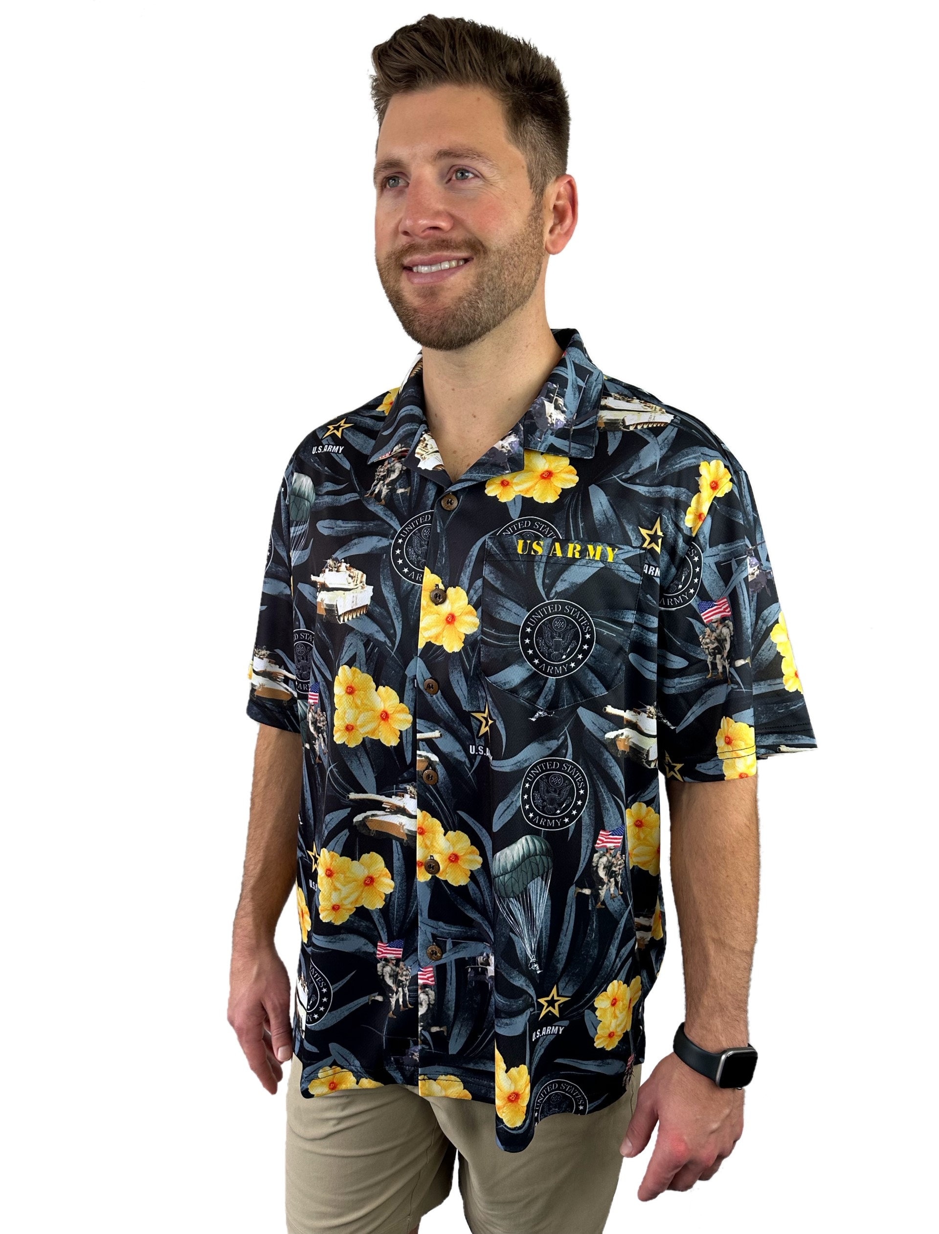US Army Hawaiian Shirt Made in USA - Etsy