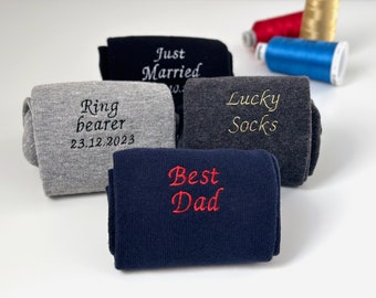 Handmade Embroidered Socks - Personalised with Your Secret Saying or Meaningful Words