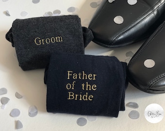 Embroidered Times Font Wedding Role Socks