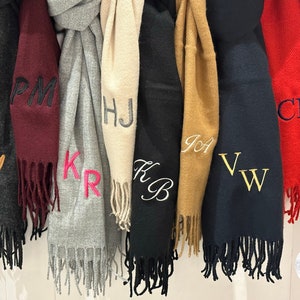 Personalised Embroidered Scarf with Initials or Name