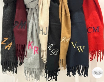 Personalised Embroidered Scarf with Initials or Name
