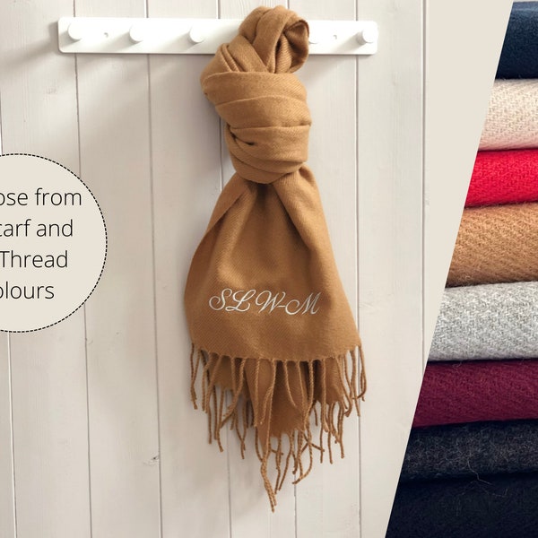 Scarf With Initial Etsy