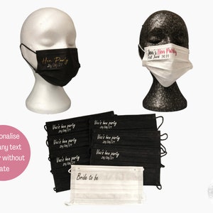 Personalised Hen Party Disposable Face Mask