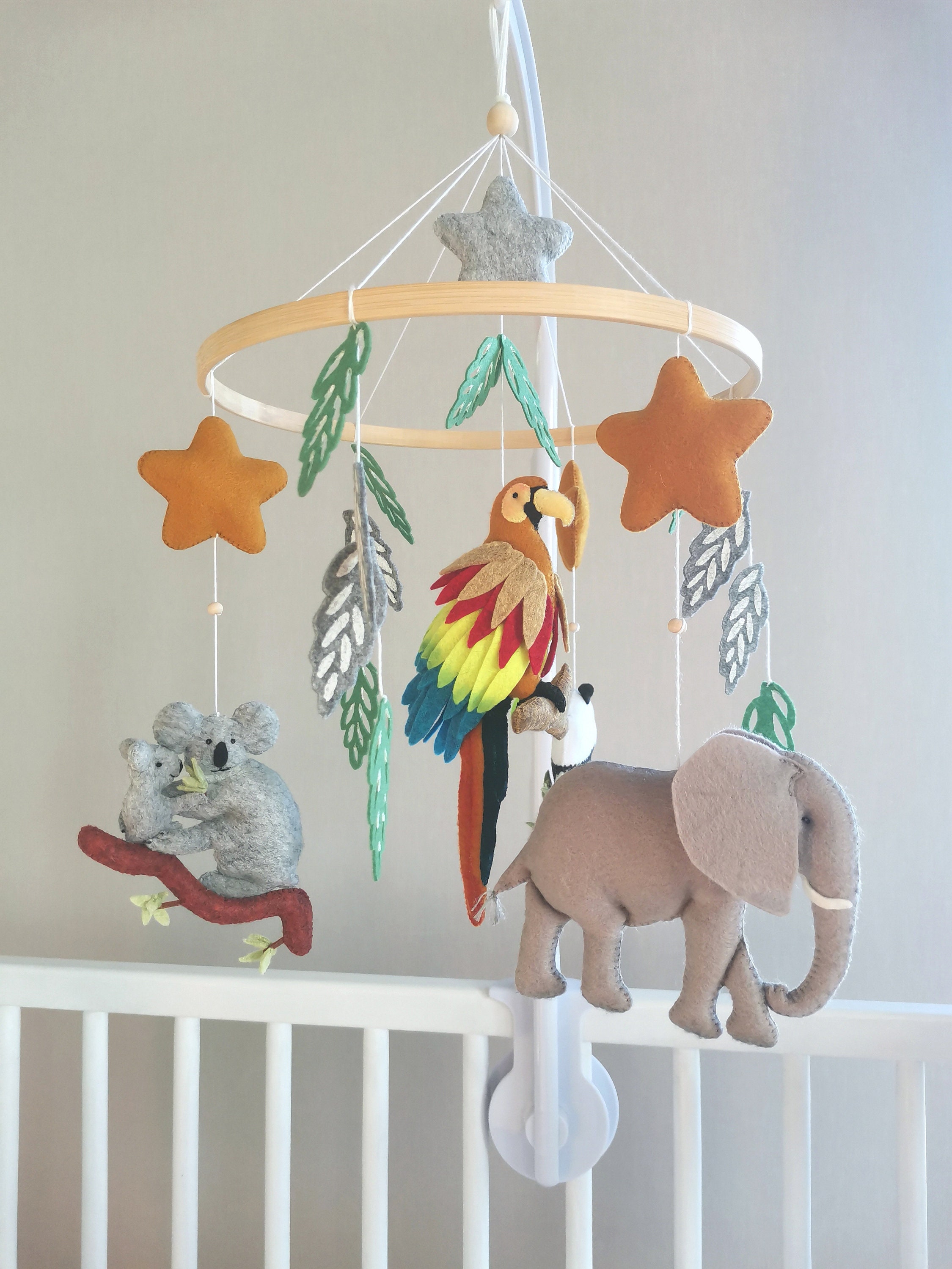 Animals mobile for cot tropical baby mobile crib mobile Etsy