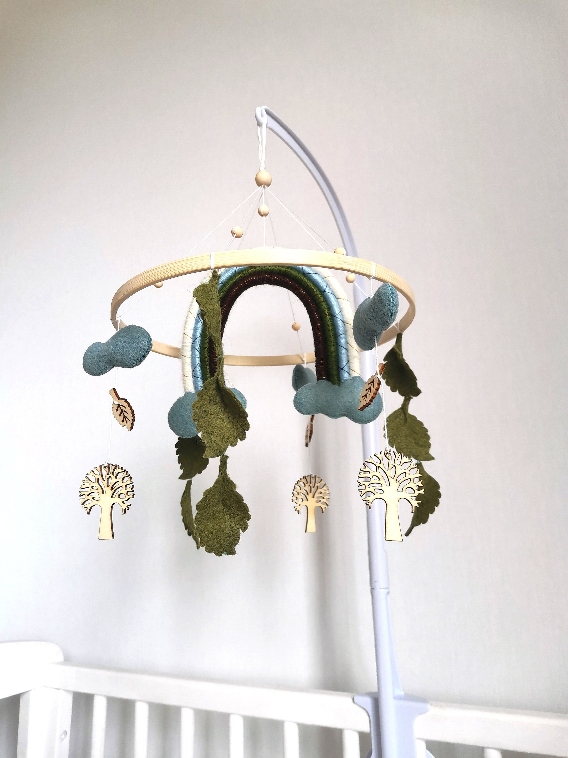 Boho baby mobile eco baby decor hanging mobile. Etsy