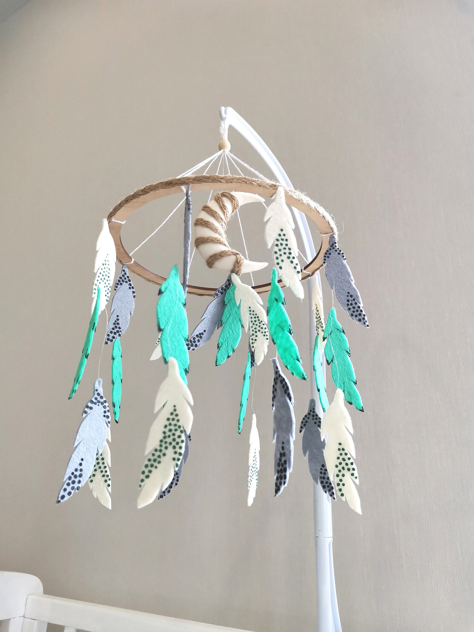 Neutral baby mobile cot mobile for nursery crib mobile. Etsy