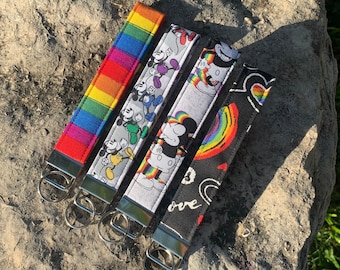 Bracelet porte-clés arc-en-ciel fierté, porte-clés drapeau LGBTQ, porte-clés arc-en-ciel, porte-clés mois de la fierté