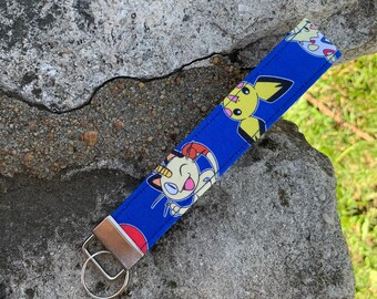 Bracelet porte-clés Pokémon, lanière porte-clés Pikachu