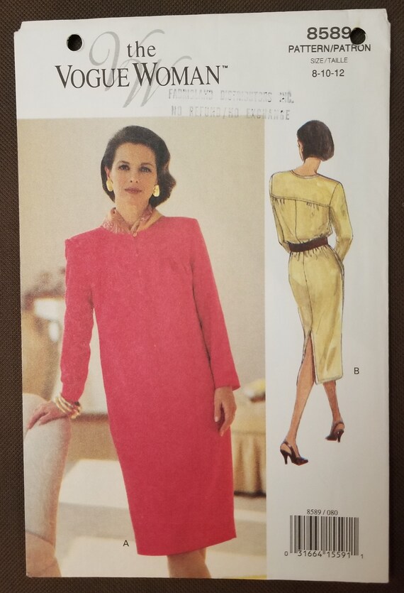knee length dresses for ladies Vogue Girl V7845 Pattern PARTIALLY CUT Girls Dress and Coat Sizes, 7,  Wee  Scotty