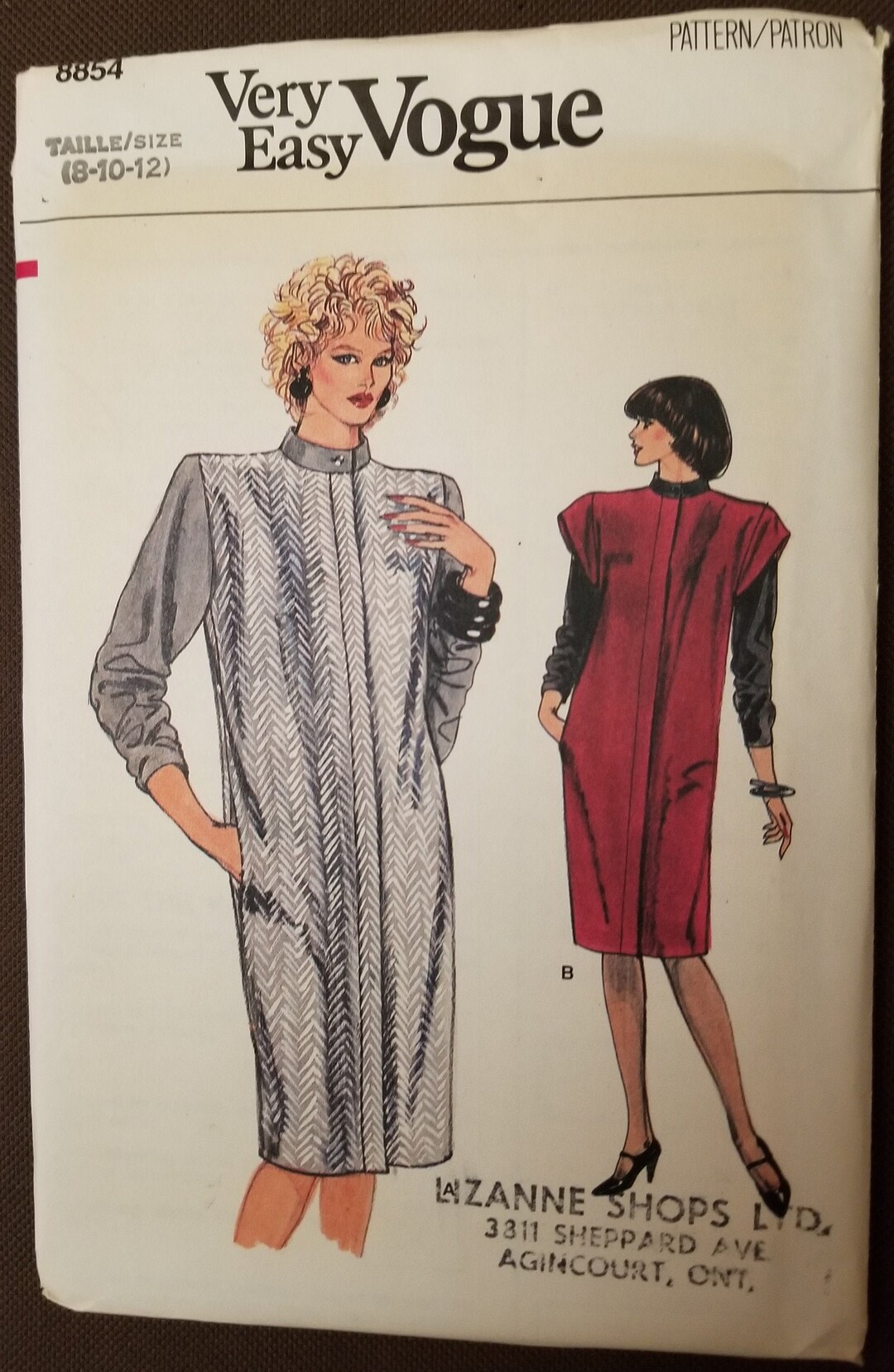 UNCUT Vogue 8854 very Easy Vogue Sewing Pattern - Etsy
