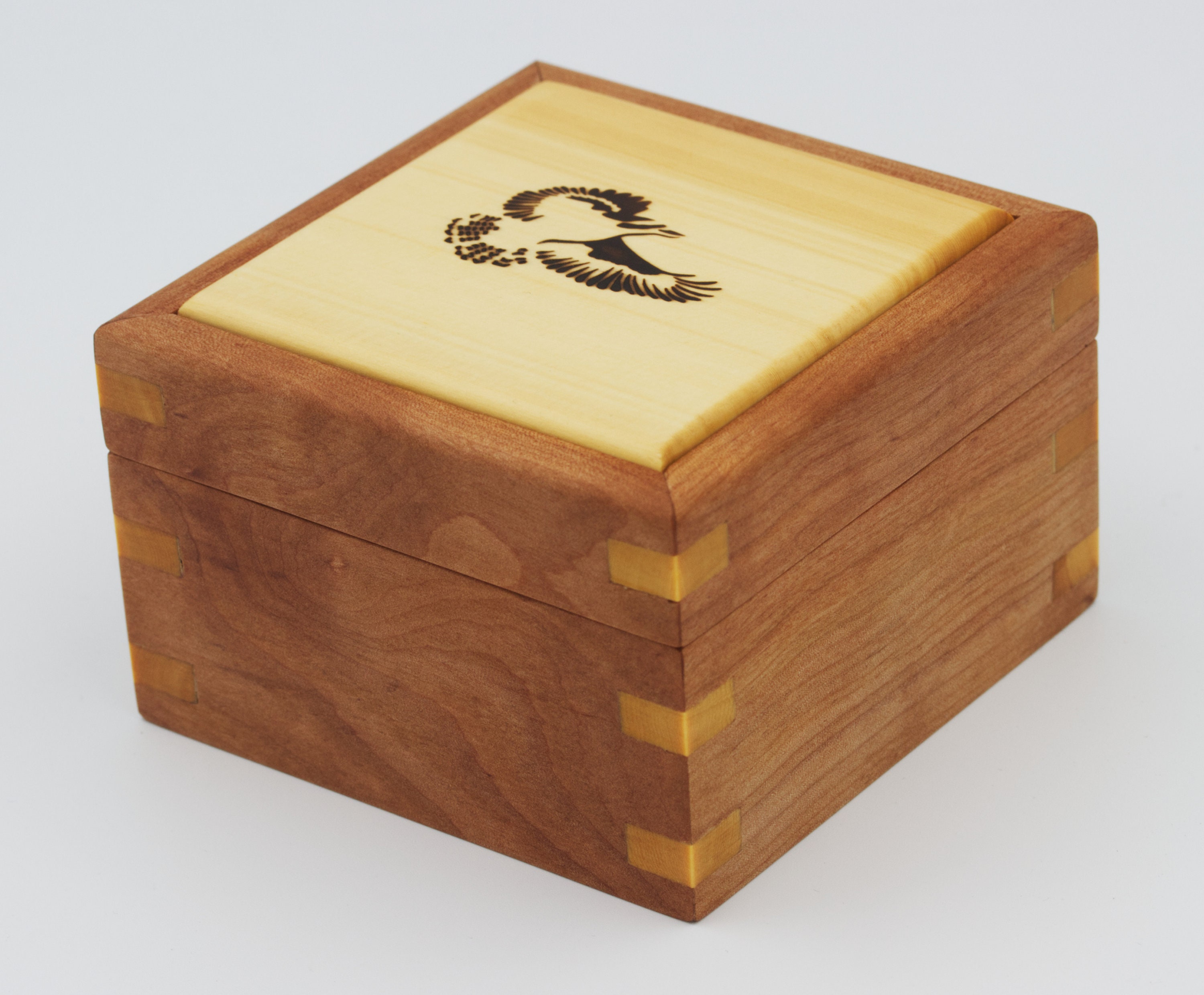 Tie Box - Wooden Box with Lid, Engagement Gift for Him