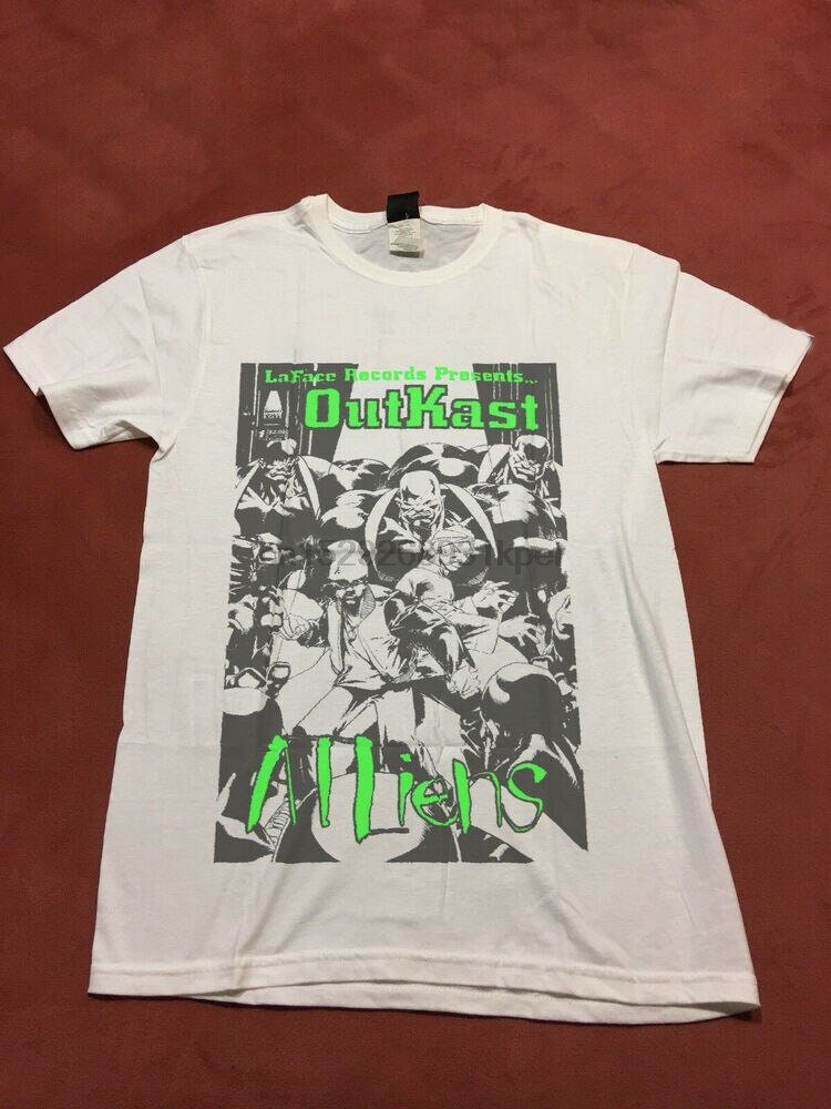OdessaVale 1996 Outkast Atliens LaFace T Shirt, 90s Hip Hop Shirt, Vtg White T Shirt, Outkast - Atliens Shirt