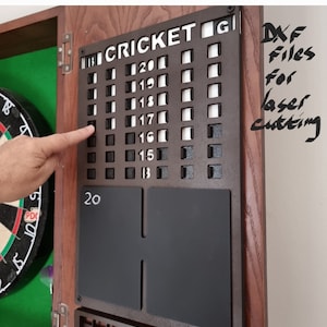 Darts Scoreboard for Cricket - Digital files for laser cutting only.