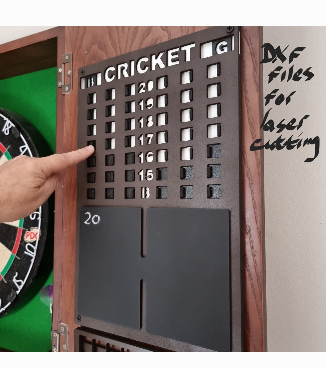 lys pære snemand Fradrage Darts Scoreboard for Cricket Dxf Files for Laser Cutting - Etsy