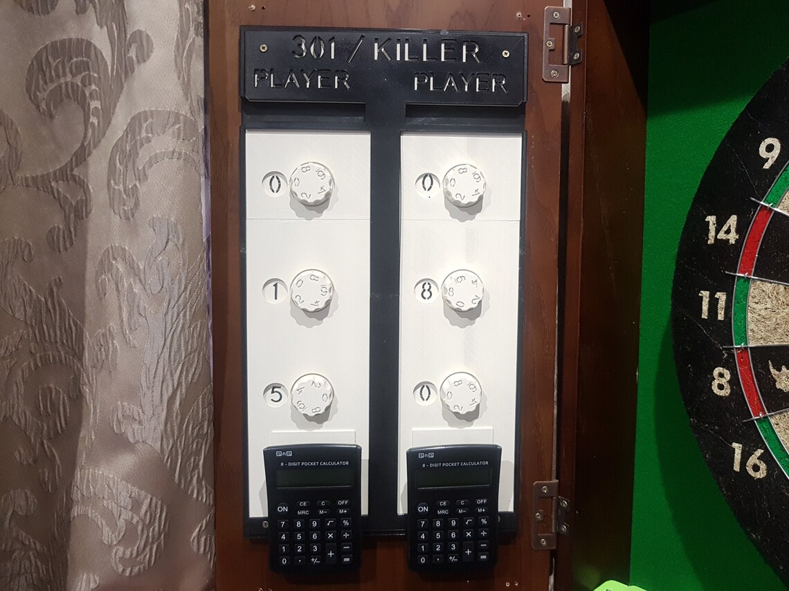 Darts Scoreboards for Killer ,301 & Cricket. STL Files for 3D Printing