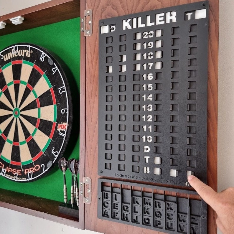 Darts Scoreboard for Killer Dxf Files for Laser Cutting. Etsy