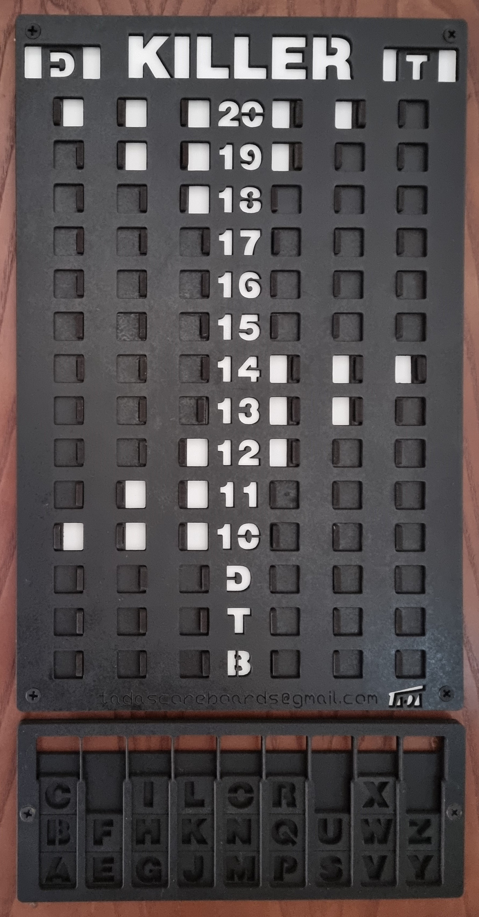 Darts Scoreboard for Killer Dxf Files for Laser Cutting. Etsy Canada