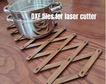 Salvamanteles (extensible). Archivos digitales solo para corte láser.