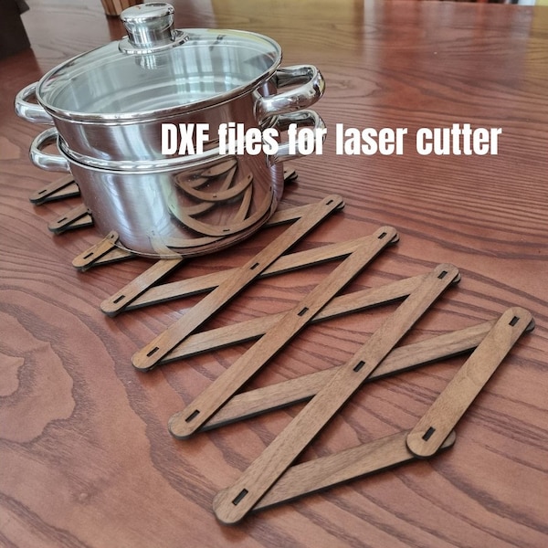 Trivet Table Protector (Expandable). dxf files for laser cutting only.