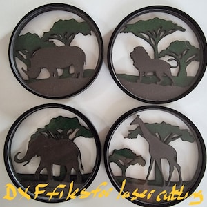 3D wall pictures. Digital files for laser cutting only.