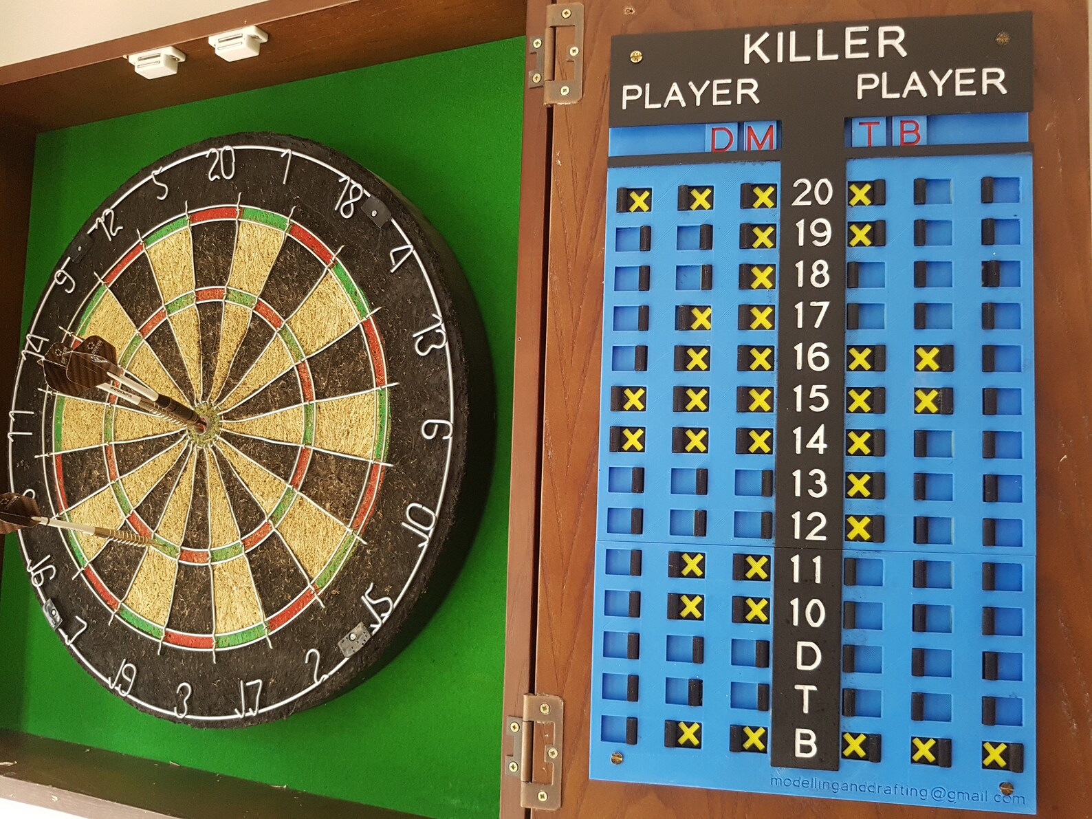 Darts Scoreboards for Killer ,301 & Cricket. STL Files for 3D Printing