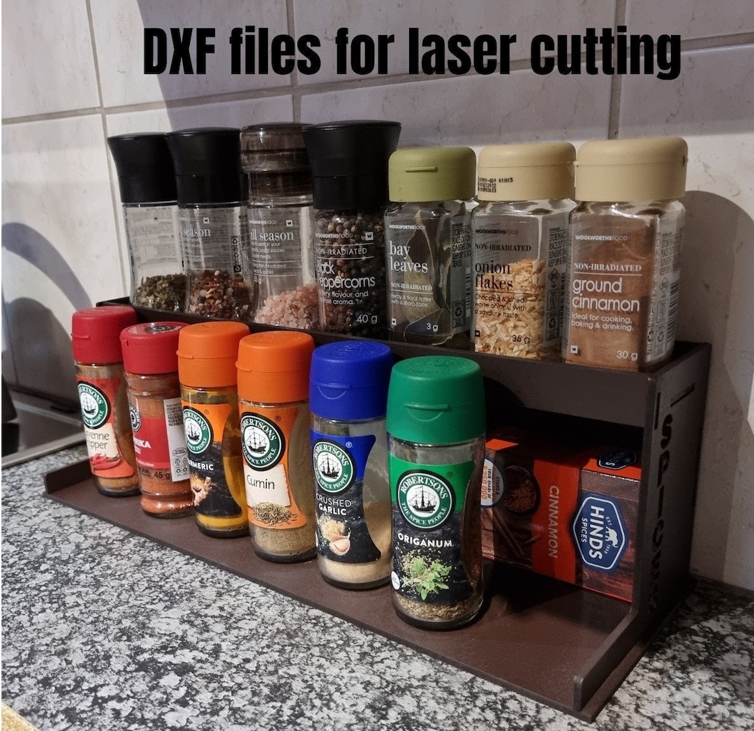 Space Saving Spice Rack 2 Levels, Digital Files for Laser Cutting Only ...
