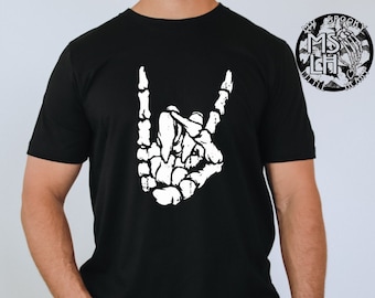 Skeleton Hand Shirt, Halloween Shirt, Skeleton Rock Shirt, Halloween Skeleton T-Shirt, Skeleton Hand Sweatshirt, Horror Shirt, Hoodie, alt