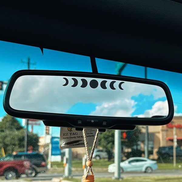 Car Rear view mirror Decal, moon phase decal, witchy car accessories , Moon Decal, car rear mirror accessories, moon decal, witchy, Bruja