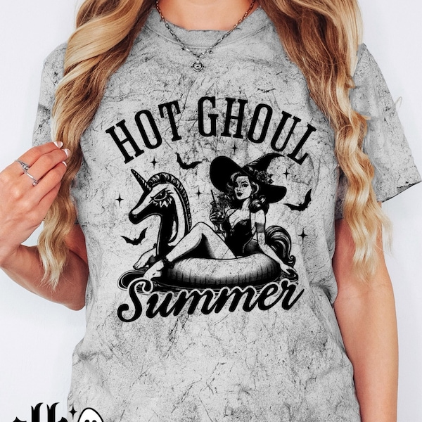 Hot Ghoul Summer, Retro Vintage, Goth Summer Shirt, Alternative Summer, Spooky Girl Summer, ALT Girl, goth girl Summerween pin up shirt, ALT