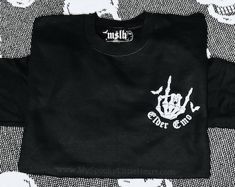 Elder Emo Shirt, Emo Sweatshirt, Alternative Mom, Spooky Sweatshirt, Goth Sweatshirt, Gothic, Elder Emo Mom's Club, It was never a phase