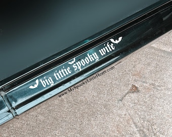 Big Tittie Spooky Wife, Hot Goth Wife decal, goth decals, witchy decals, bats decal, goth car accessories, get in loser, goth bitches only