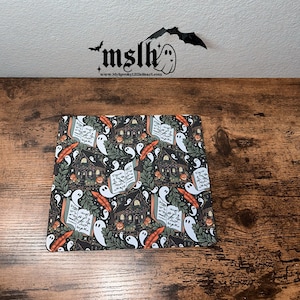 Bookish Office Supplies, Spooky Office Mousepad, Book Lover, Spooky Desk Mat, Book Lover Gift, Ghosts and Books, Spooky Cute Mousepad, ALT