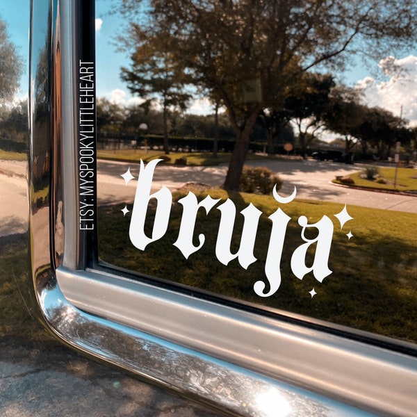 Bruja decal, witch decals, spooky decals, witchy car, goth car accessories, bad witch energy, brujita, bruja vibes, witch,  goth decals