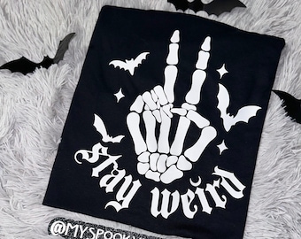 Mantente rara, sudadera gótica, gótica, chica espeluznante, solo para perras raras, sudadera de bruja, sudadera linda de murciélagos, camisa, unisex, alternativa