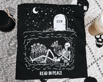 Read in Peace, Good Girls Read Smut, Smutty Slut, Skeleton reading a book, Dark Romance Lover, Book lover Tee, Romance Reader Sweatshirt