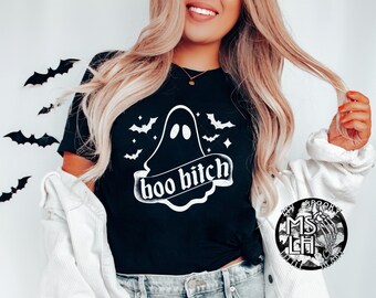 Boo bitch. Cute ghost, batty, it’s frickin bats | witchy shirt | spooky sweatshirt | Halloween sweatshirt | spooky bitch, spooky season
