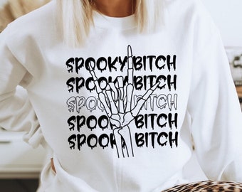 Spooky Bitch, spooky babe, spooky season, Halloween shirt, sweatshirt, hoodie, goth clothing, spooky season, stay spooky, spooky vibes, fall
