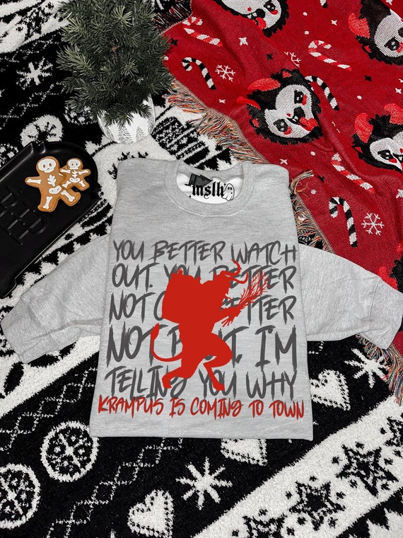 Krampus Sweatshirt, Spooky Christmas, Gothic Christmas Hoodie, Gothmas, Creepy Christmas, Xmas Shirt, Merry Krampus Sweater, Krampus Shirt