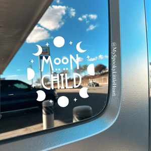 Moon phase, car decal, moon decal, witchy decal, magical babe, witchy car accessories, moon witch, moon phases, moon cycle, lunar, mystical