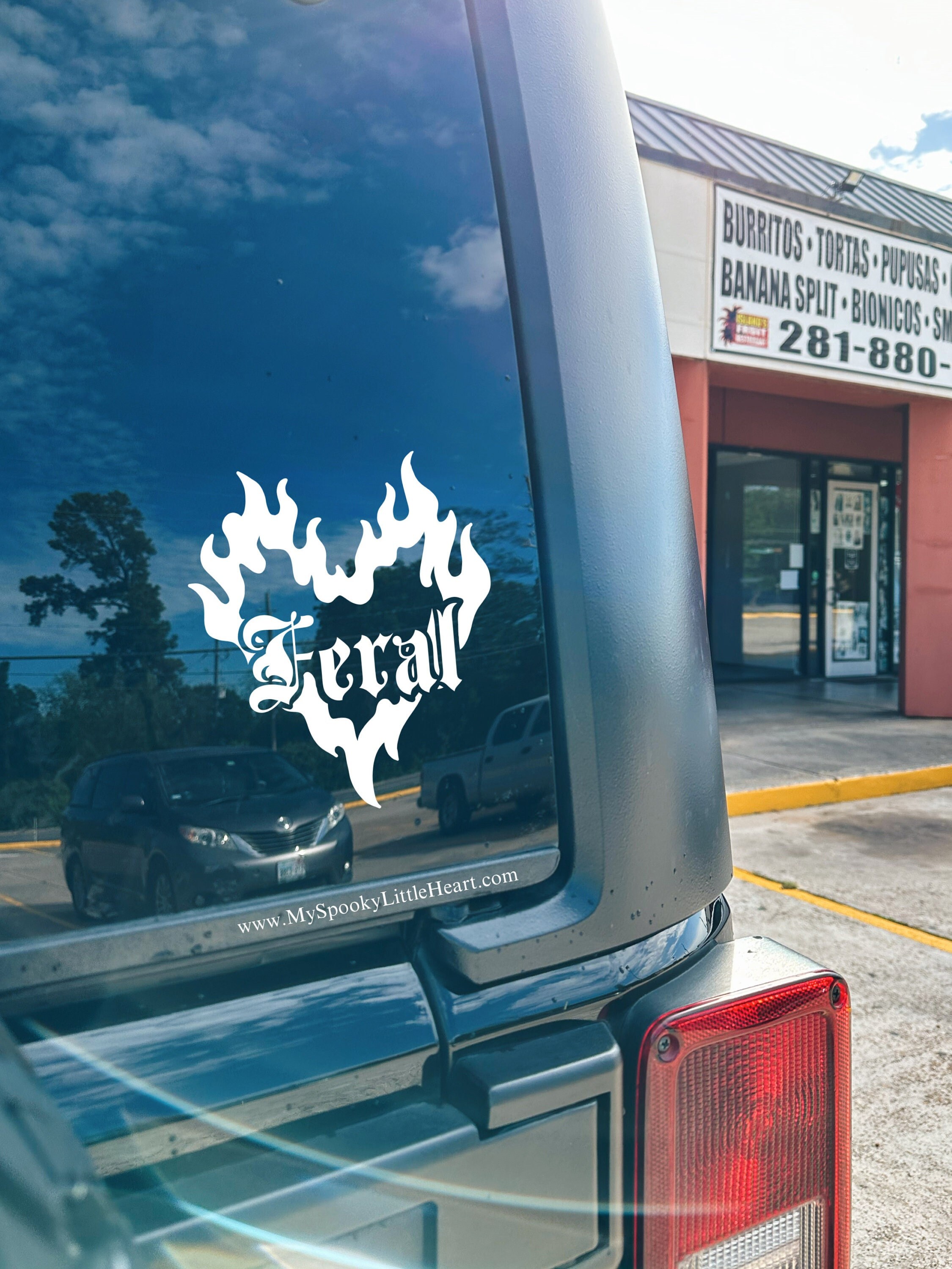 Feral Sticker Stay Feral, Feral Decal, Car Decal, Spooky Car Accessories, Goth Decals ...