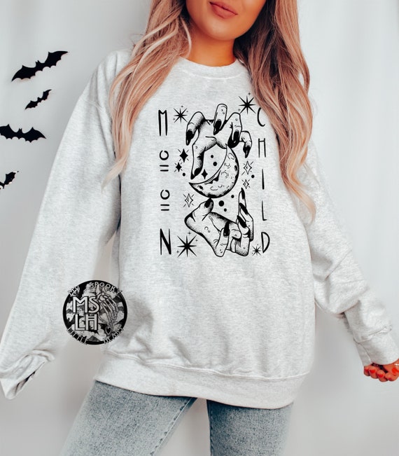Moon Child, witchy sweatshirt, witchy shirt, witch Bitch, Mystical, Bruja Shirt, Moon Witch, witchy babe, Witchy Woman, Halloween Sweatshirt