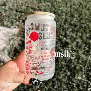 Smutty Book Club, Book Lover Gift, 16oz Frosted Iced Coffee Cup, The Reader, Dark Romance Reader, Spicy Books Club, Good Girls Read SMUT
