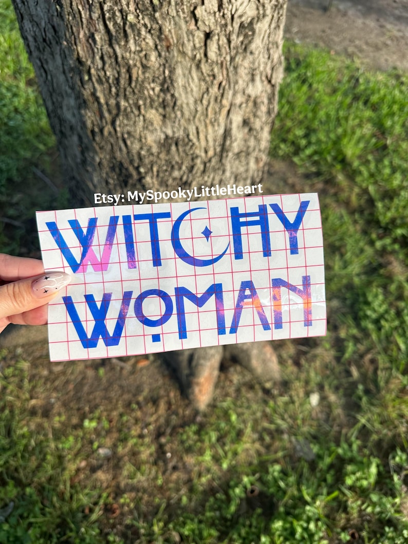 Witchy Woman, Witchy decal, Witchy Mama, Spooky decals, witchy car decals, witchy gift, car decals, bruja, head witch, witchy babe, alt girl image 2