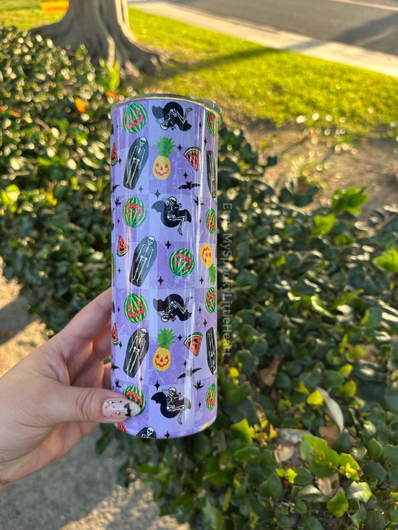 Summerween cup, Goth Girl Summer Tumbler, Spooky Summer Tumbler, Spooky Summer, Gothic, Summerween tumbler, 20oz Spooky tumbler cup, alt
