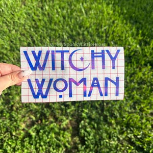 Witchy Woman, Witchy decal, Witchy Mama, Spooky decals, witchy car decals, witchy gift, car decals, bruja, head witch, witchy babe, alt girl image 1