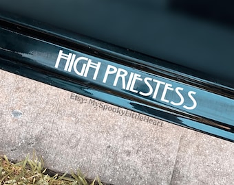 High Priestess, door step decal, witchy decal, Spiritual Baddie, witchy door decals, bruja, witchy car accessories, high priestess energy