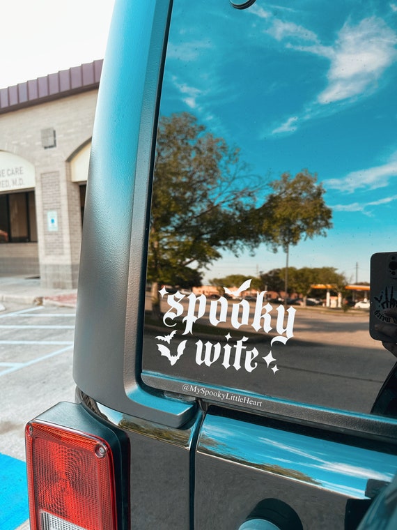 Spooky Wife, spooky decals, Halloween Decals, Car Decals, Bats decal, Alternative Girl, Goth Decals, Goth Wife, Spooky Cute, Witchy, Alt