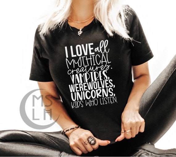 Mom Shirt | I love all mythical creatures | mama sweatshirt | Mother’s Day gift | mama shirt | mama life | goth mom | spooky mama | gothic