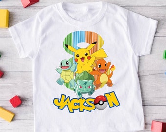 Details about   Pokemon  Pikachu Custom T-shirt for Kids Pikachu Theme for birthday party