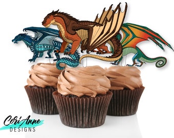 Wings Of Fire Dragon Cake Topper Etsy